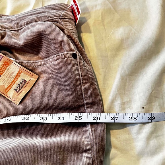 NEW PHOTOS! CORDUROYS, DENIM BOOTCUT, TAN, SIZE WOMEN 26W, STRETCH FABRIC, FLY - Picture 5 of 16